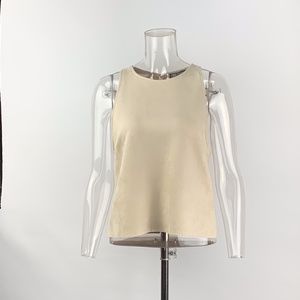 Sleeveless suave beige top